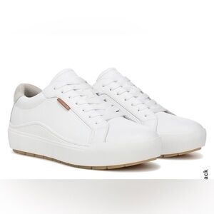 Dr Scholl’s Women's White Leather Sneakers